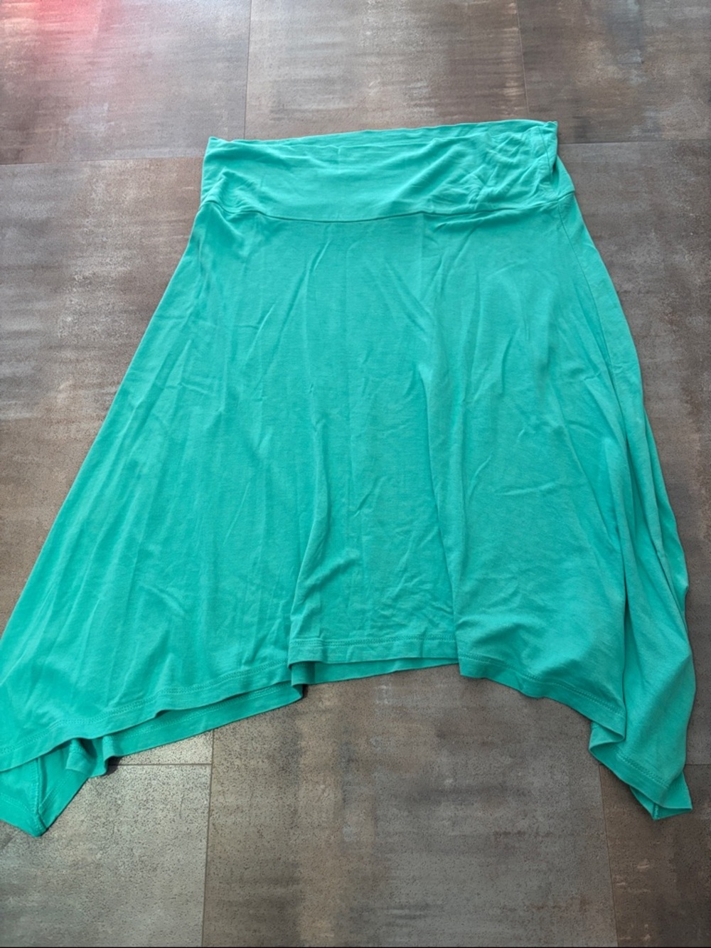 GAP Teal Green High-Low Handkerchief Hem Skirt Size Medium